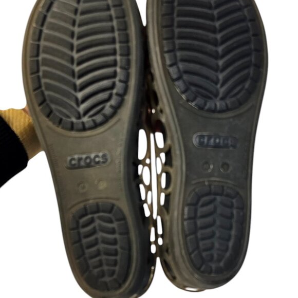 CROCS Womens Adrina Cut Out Ballet Flats, Slip On, Rubber, Comfort, Size 8 - Picture 4 of 7